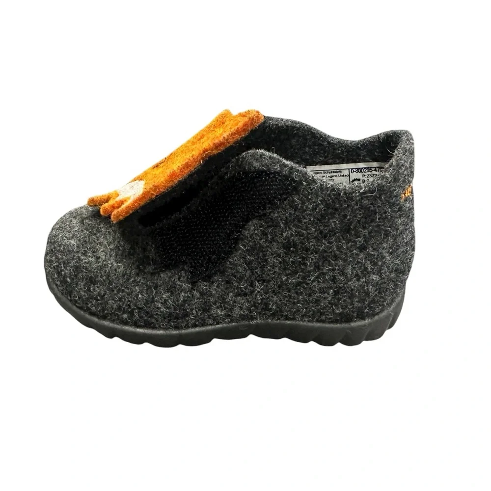 Superfit‎ Happy Fox Dark Grey Felt Slippers Velcro Size EU 19 US 6-12 months
